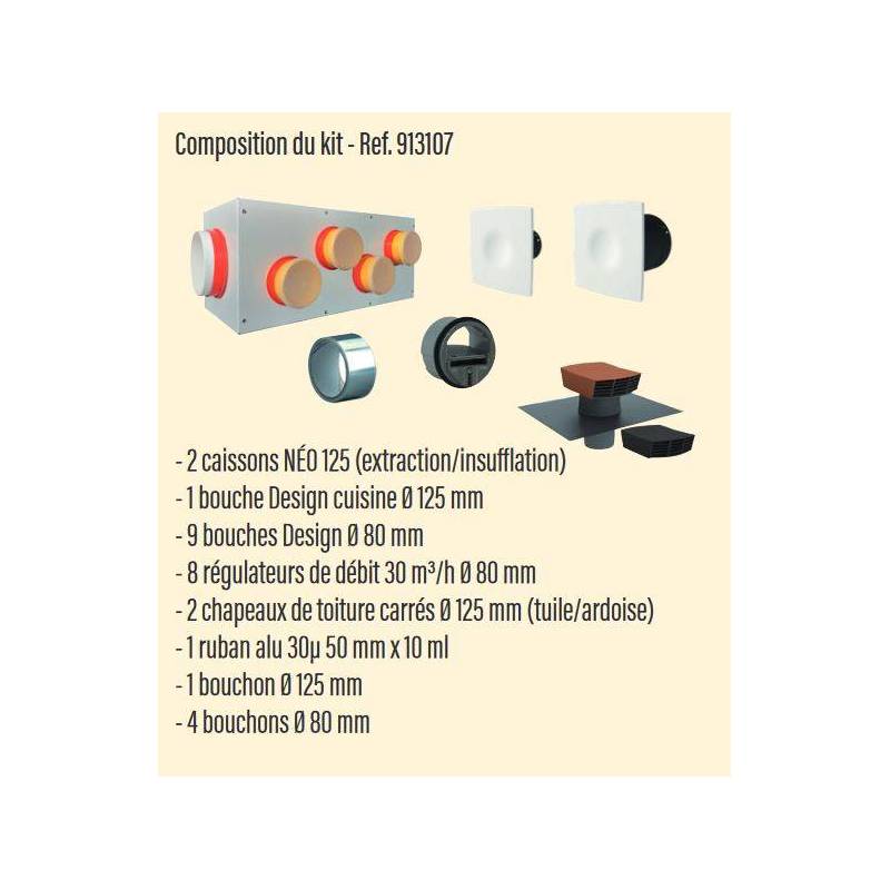 KIT ACCESSOIRES KALIX NF VMC 10 PIECES  913107 EOLIANCE HABITAT