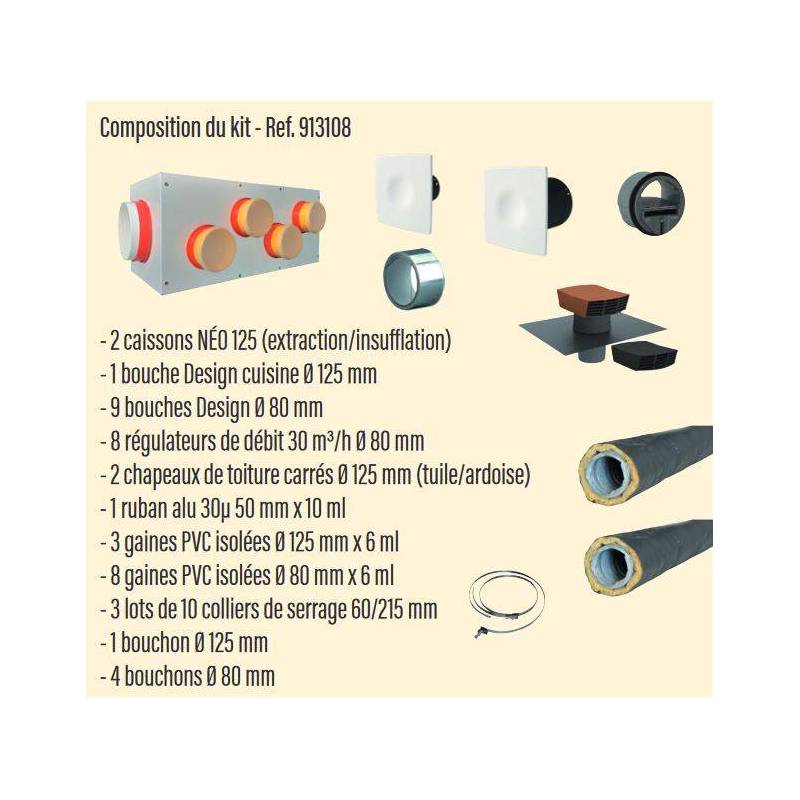 KIT ACCESSOIRES KALIX NF VMC 10 PIECES + GAINES  913108 EOLIANCE HABITAT