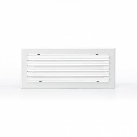 Grille soufflage lames courbes 300x150 blanc mat
